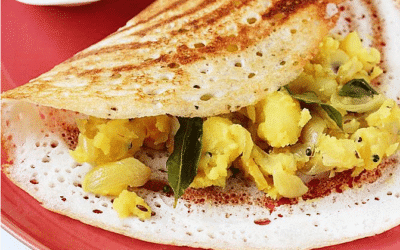 Savory Indian Prebiotic Lentil Dosa Wraps