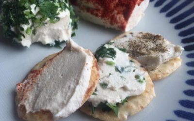 Easy Tangy Herbed Cashew “Chevre”